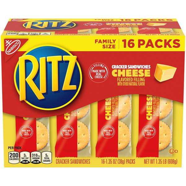 Ritz Cheese Cracker Sandwiches Family Size 