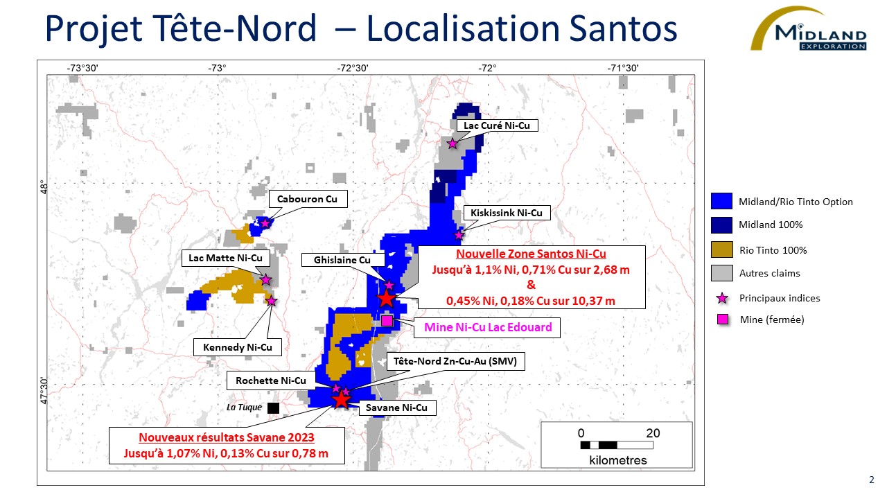 Figure 2 Projet Tête-Nord -Localisation Santos 