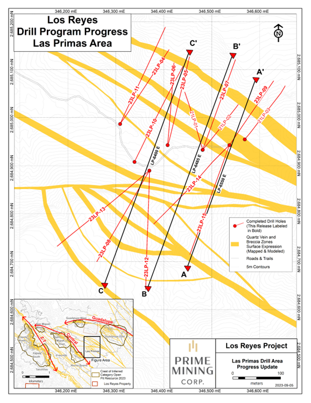 Figure 2: Las Primas Area drilling update