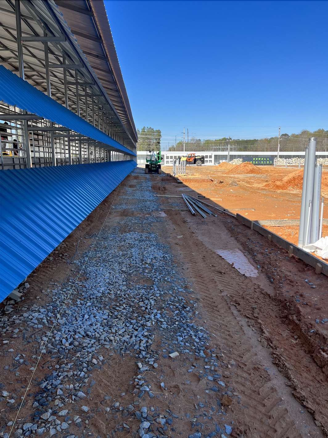 Image of CleanSpark's bitcoin mining facility expansion, currently under construction, in Washington, GA.