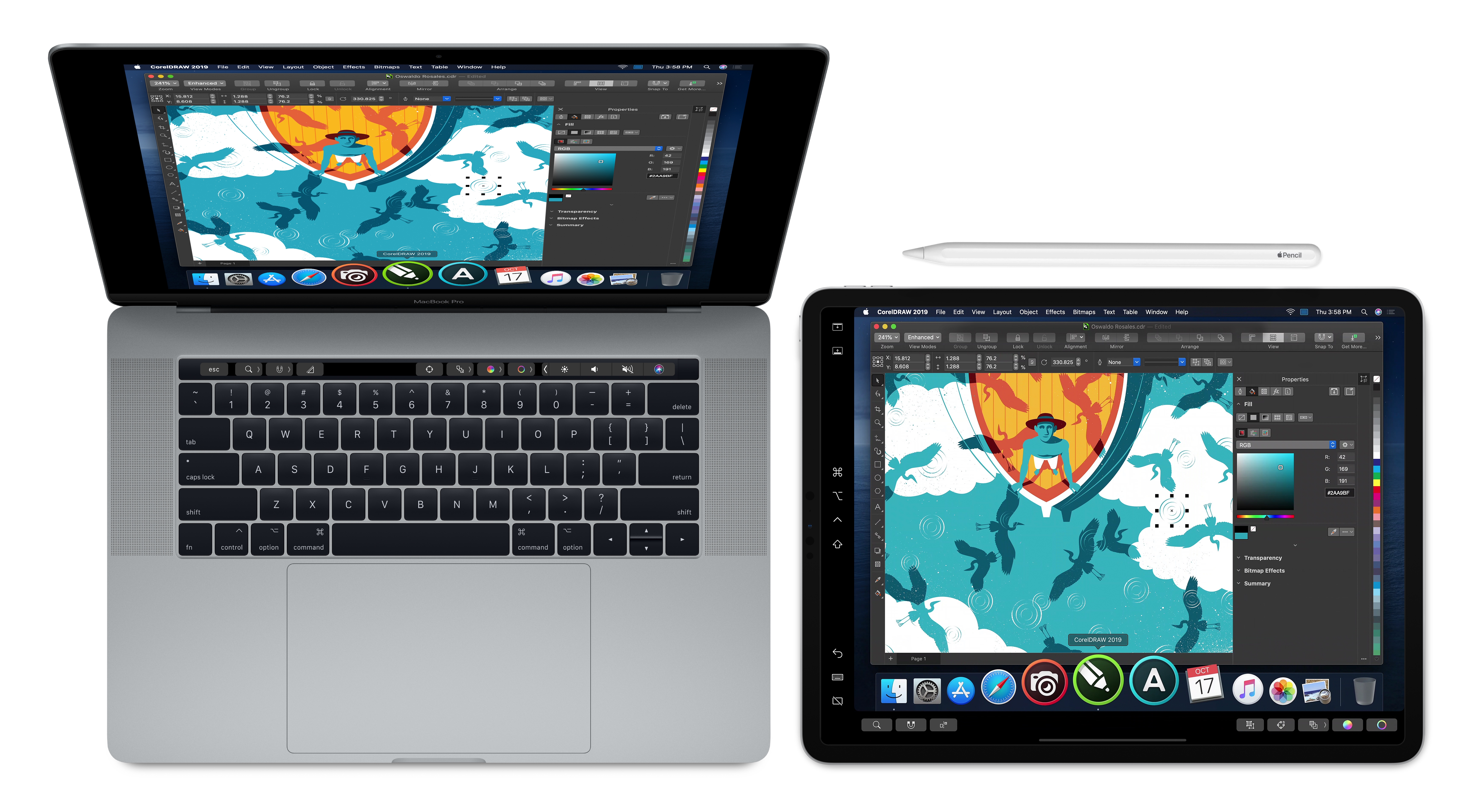 CorelDRAW Graphics Suite 2019 for Mac Sidecar Support