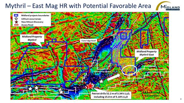 Figure 4 Mythril - East Mag HR with Potential Favorable Area