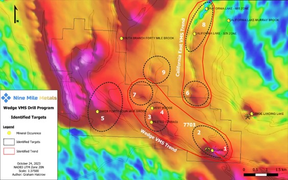 WEDGE Drill Program High Priority Targets #1 & #2, Bathurst Mining Camp