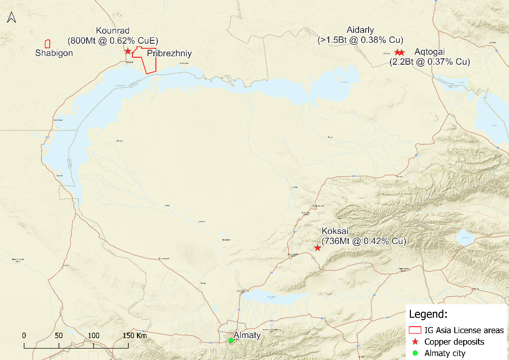 Large Porphyry copper ±Mo/Au systems in South Central Kazakhstan