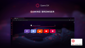 Opera wins Red Dot Award for good design of world's first gaming browser, Opera GX