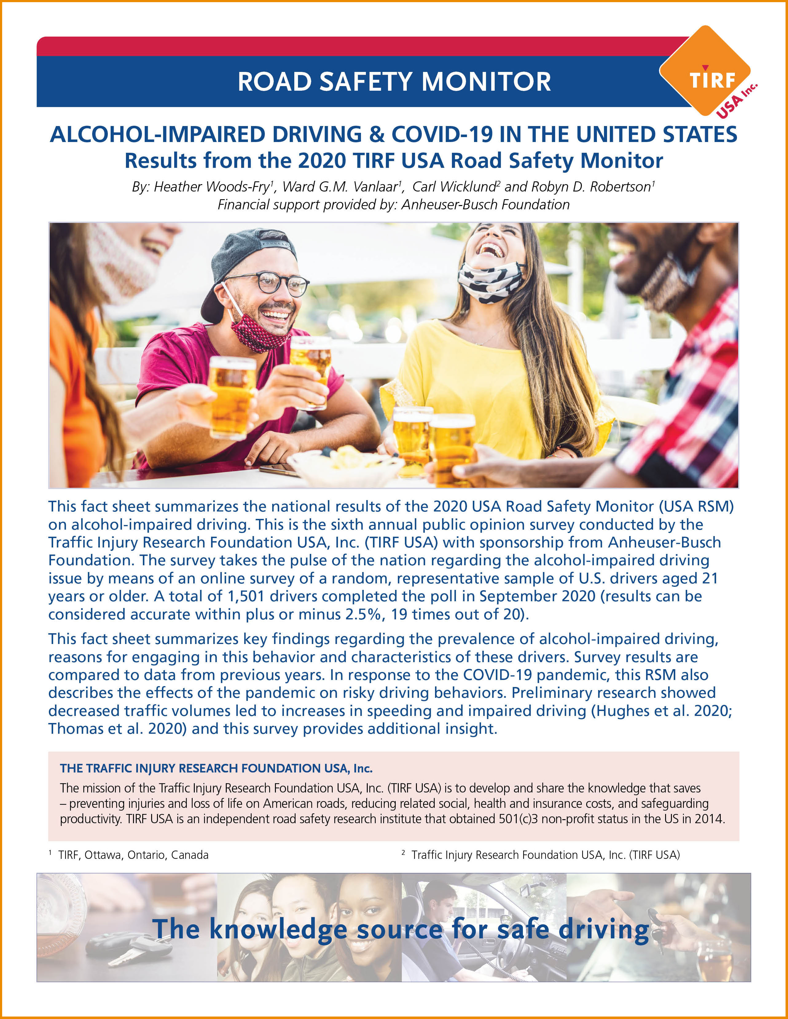 US RSM 2020 - Alcohol-Impaired Driving & COVID-19 in the United States -COVER with border