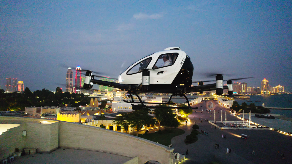 EH216-S conducts human-carrying flights in Qatar