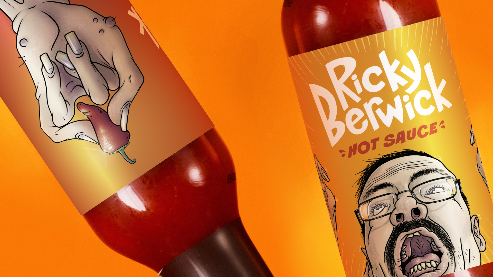 Ricky Berwick Hot Sauce from Sticker Mule