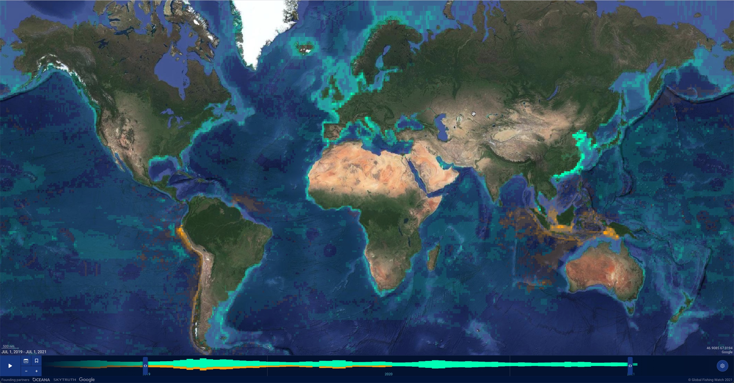 Global Fishing Watch Map