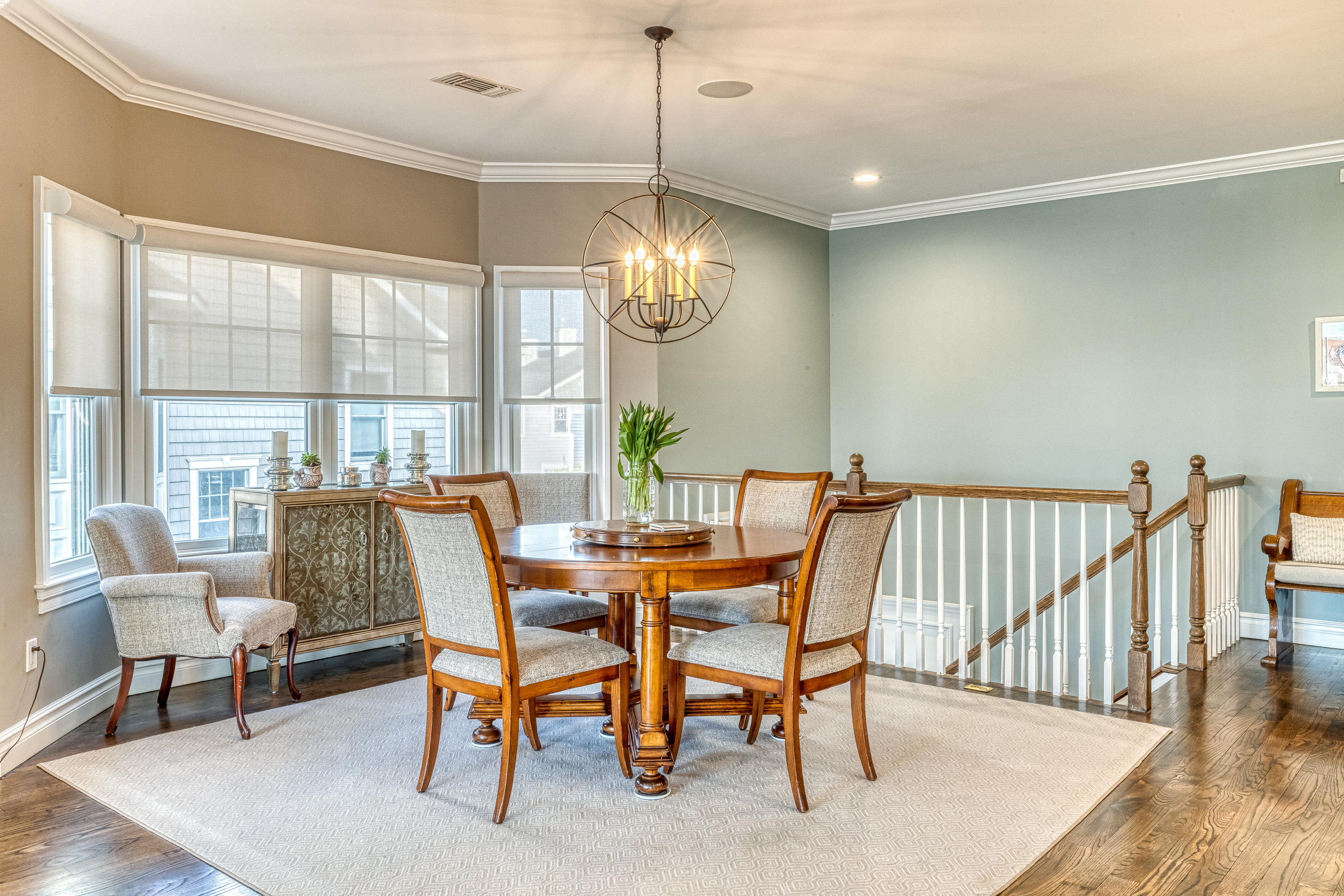 Dining room with marina views.