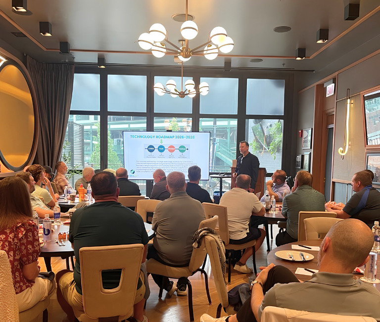 A presenter speaks to SpringGreen franchise owners during the 2026 Leadership Summit in Chicago. The event focused on leadership development, financia