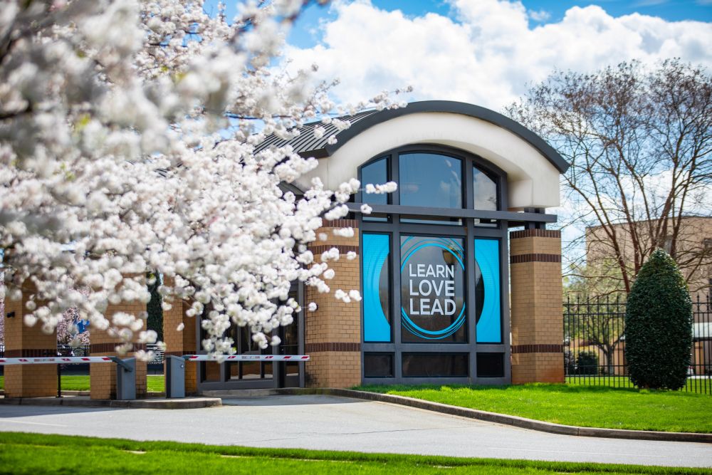 BJU Front Entrance in the Spring 