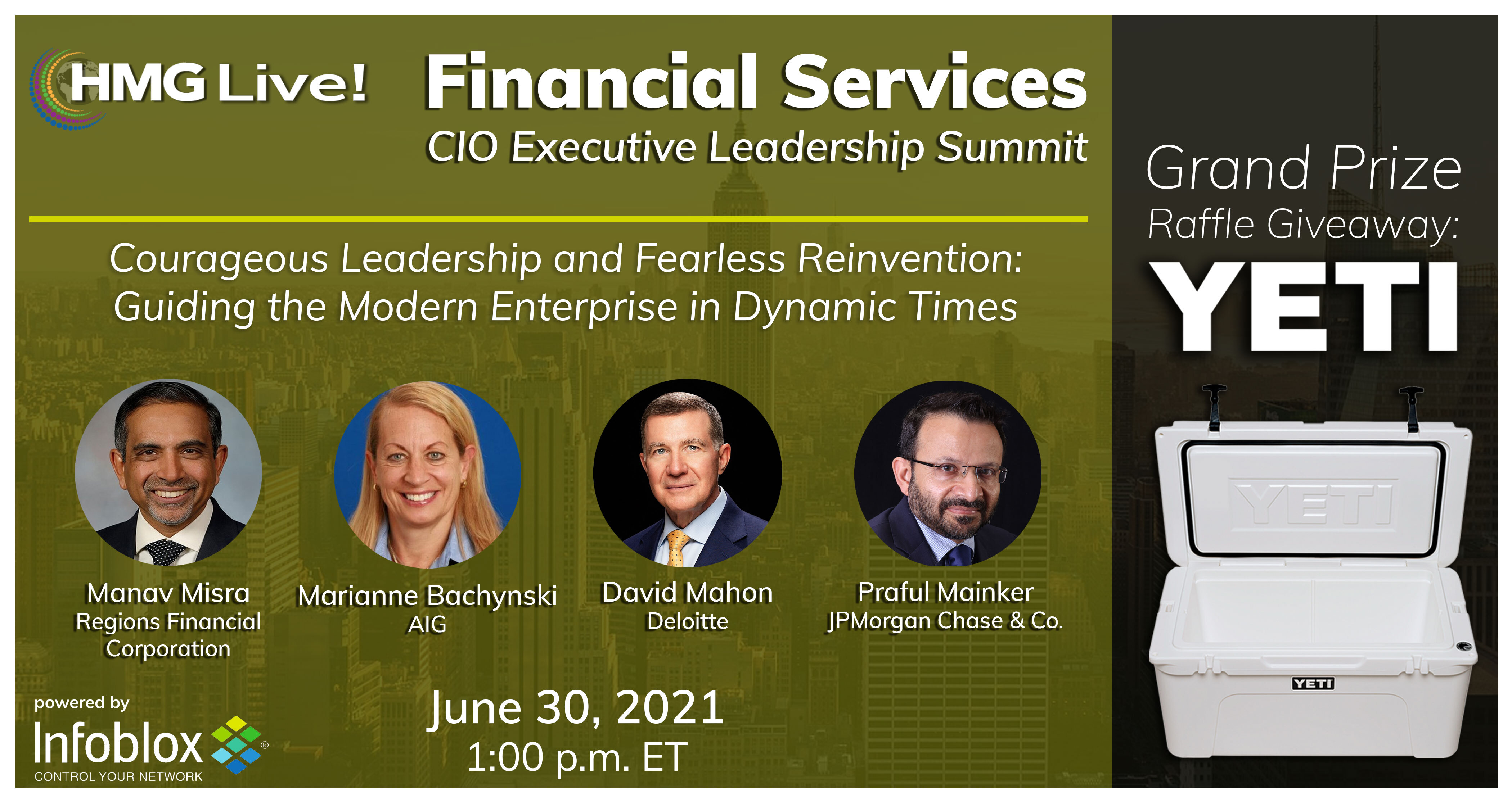 Register for HMG Strategy's 2021 HMG Live! Financial Services CIO Executive Leadership Summit