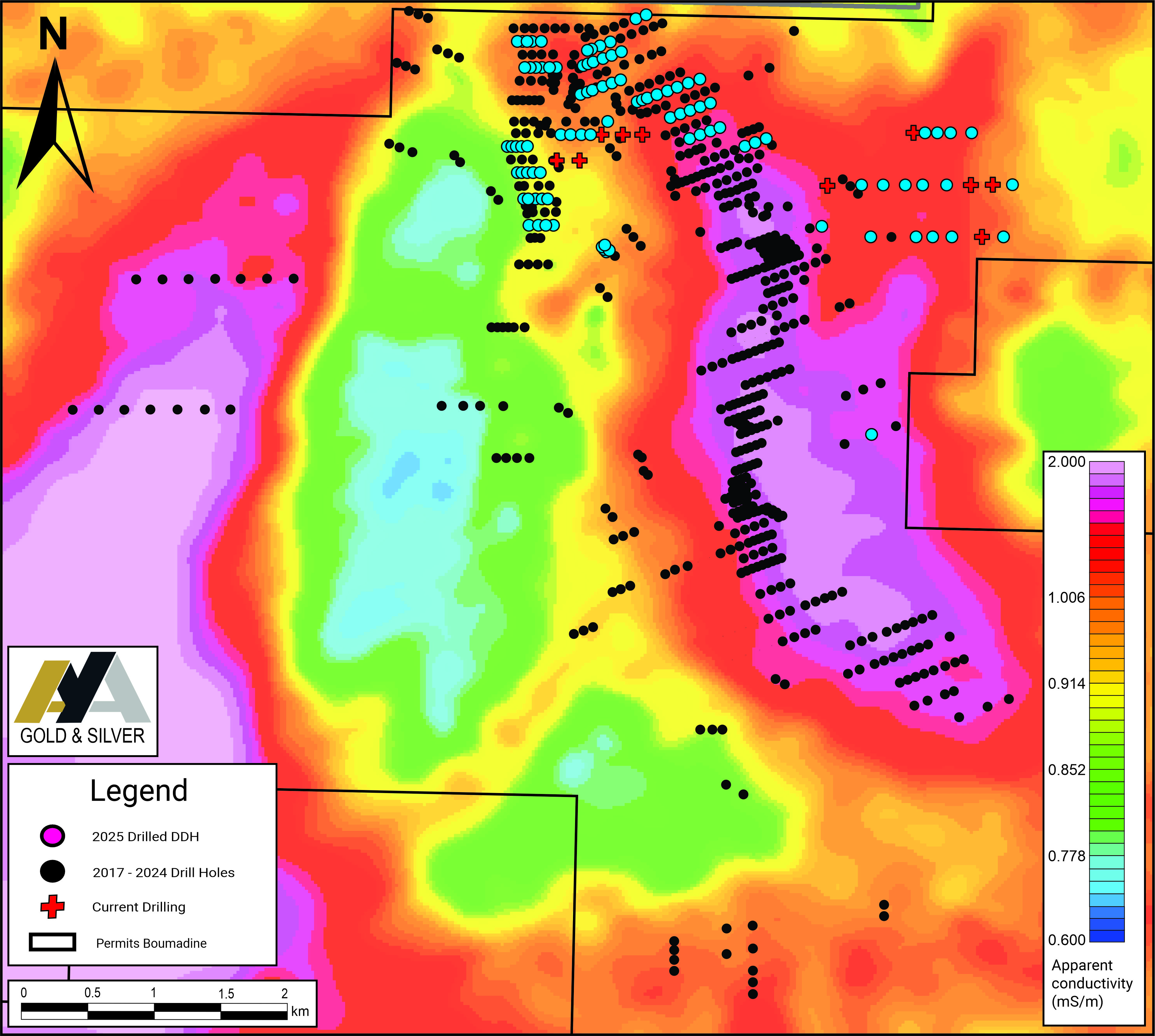Aya Gold & Silver Reports High-Grade Drill Results at Boumadine, Extends Tizi Zone to 2.2km and Identifies New Regional Targets
