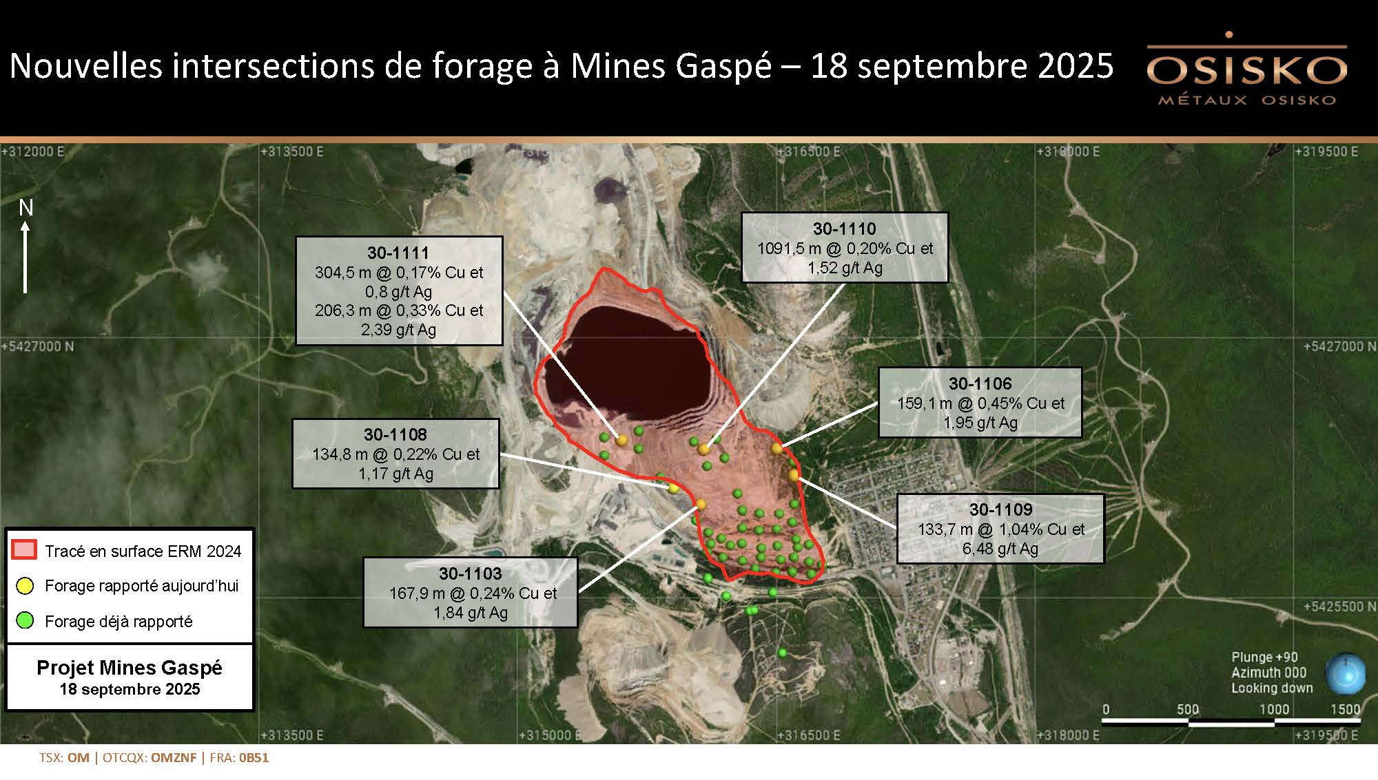 20250918 Métaux Osisko communiqué de presse carte 1/vue en plan