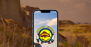 The Siksika Nation mobile app displayed on an iPhone