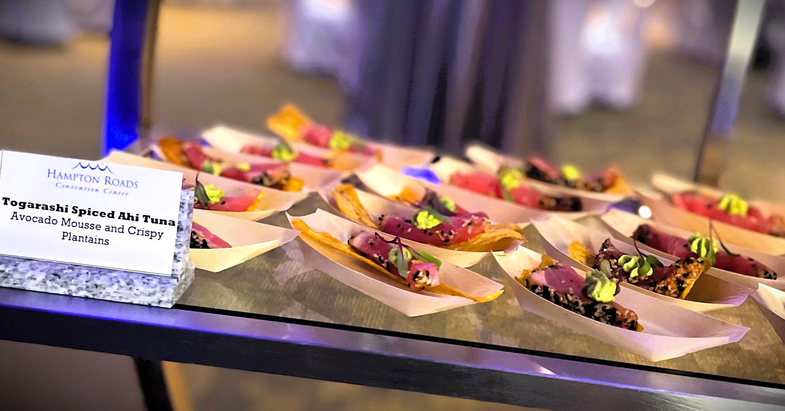 Small plates prepared at the Hampton Roads Convention Center