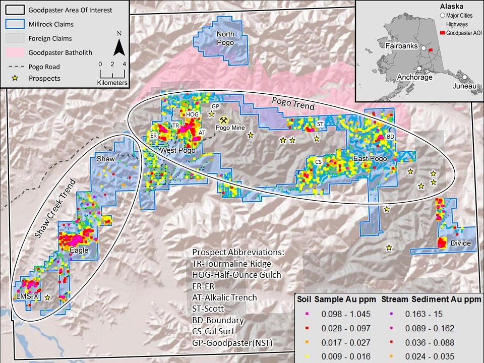 Figure 1: Soil & Stream Sediments in the Goodpaster District