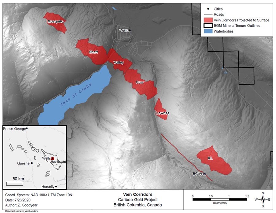 Figure 1 : zones du gîte Cariboo