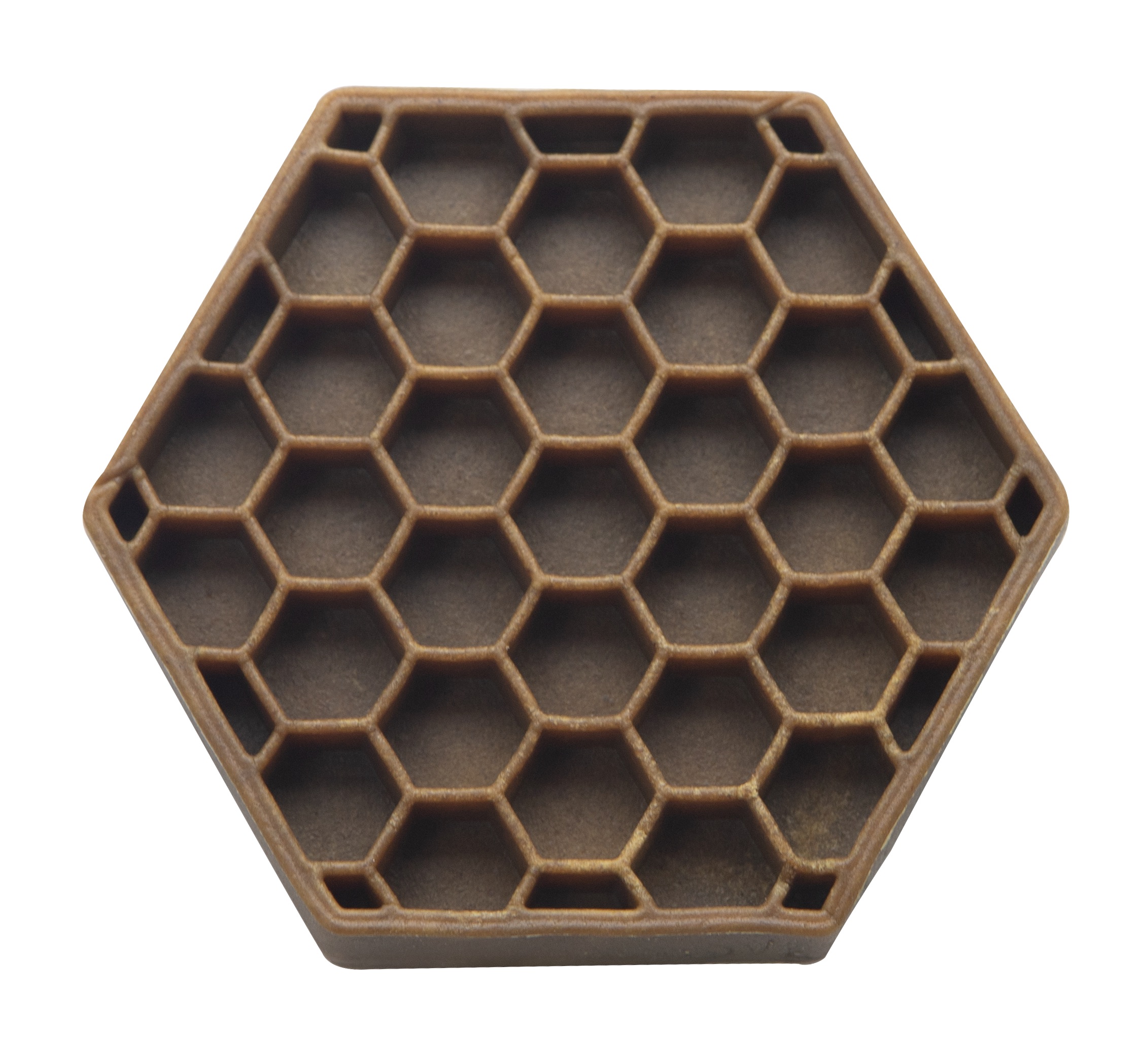 Patented honeycomb design.