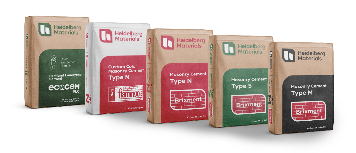 Heidelberg Materials North America's redesigned cement bag portfolio