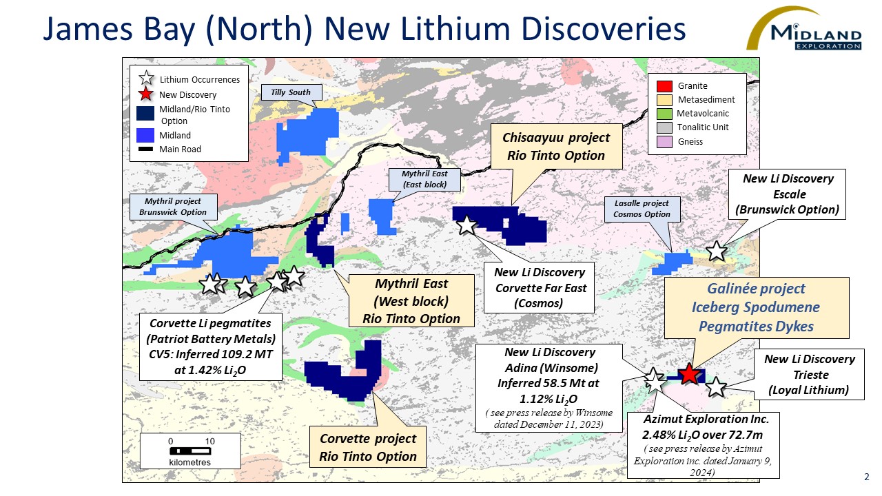 Figure 2 JB (North) New Lithium Discoveries
