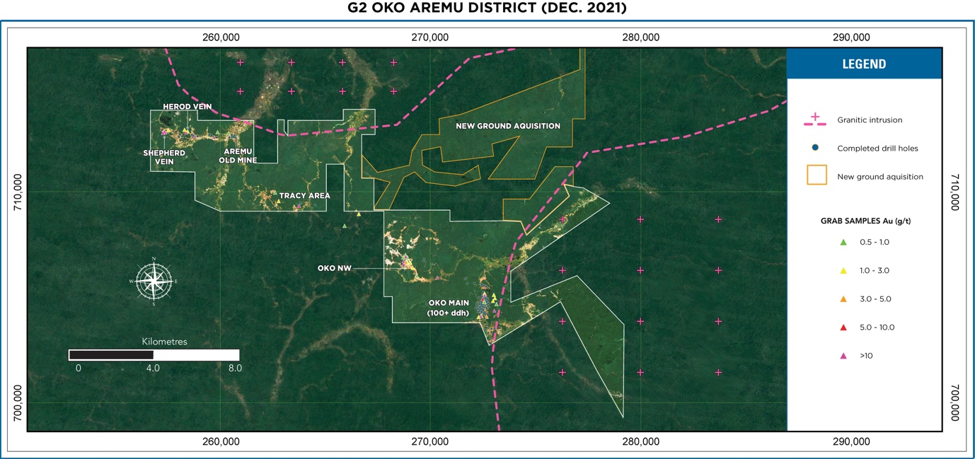G2 Goldfields Inc.: OKO AREMU DISTRICT