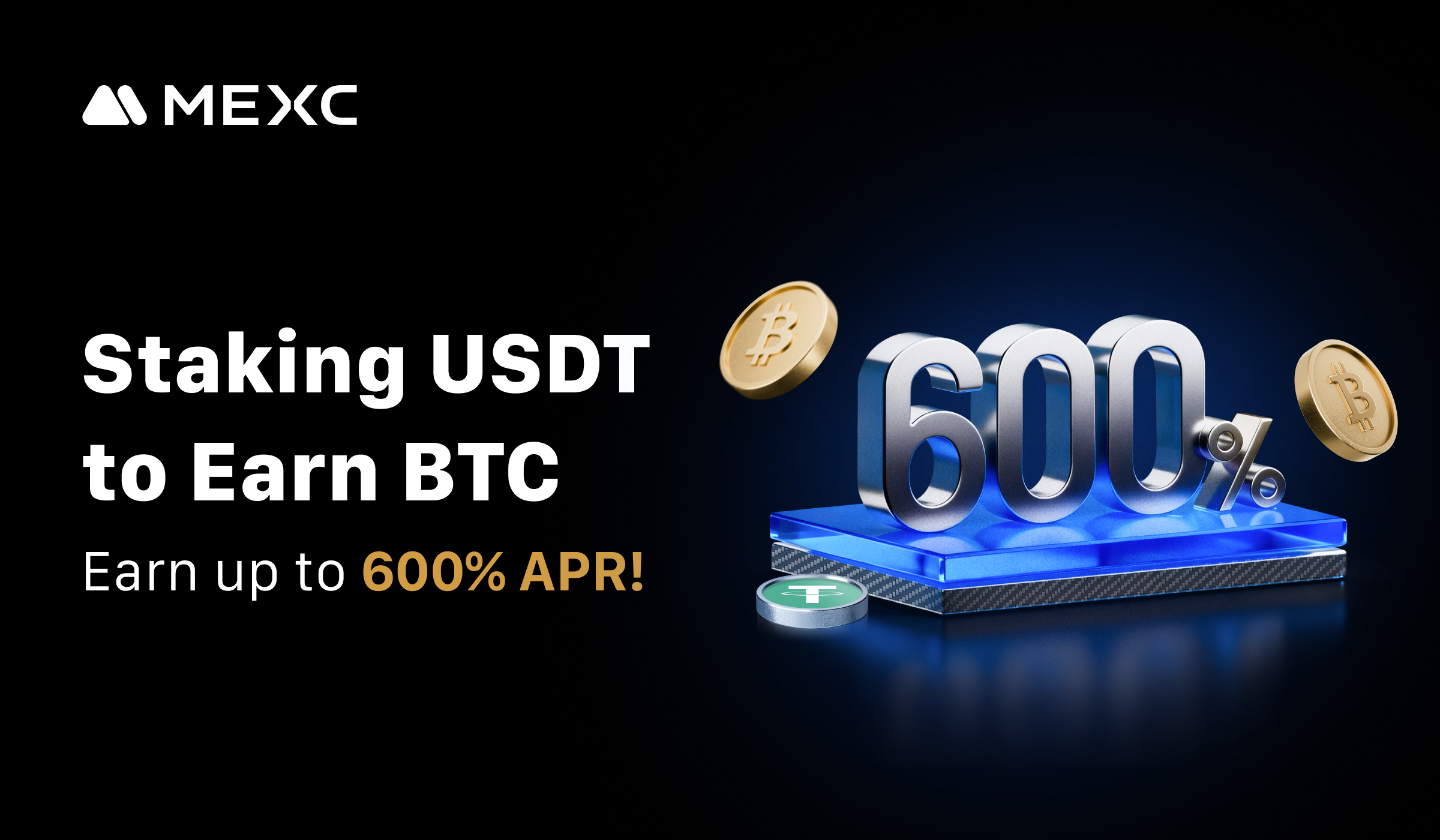 MEXC Launches New Earn Feature: Stake USDT to Earn BTC with up to 600% APR