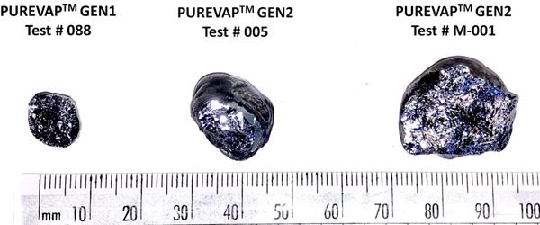 HPQ_Picture_1_Largest Individual Silicon Nuggets per testing stage