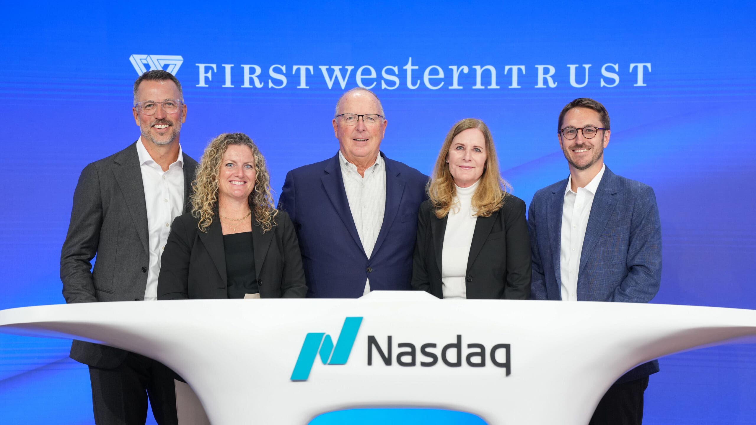 First Western Trust Leaders visits the Nasdaq MarketSite in Times Square to ring the closing bell, 