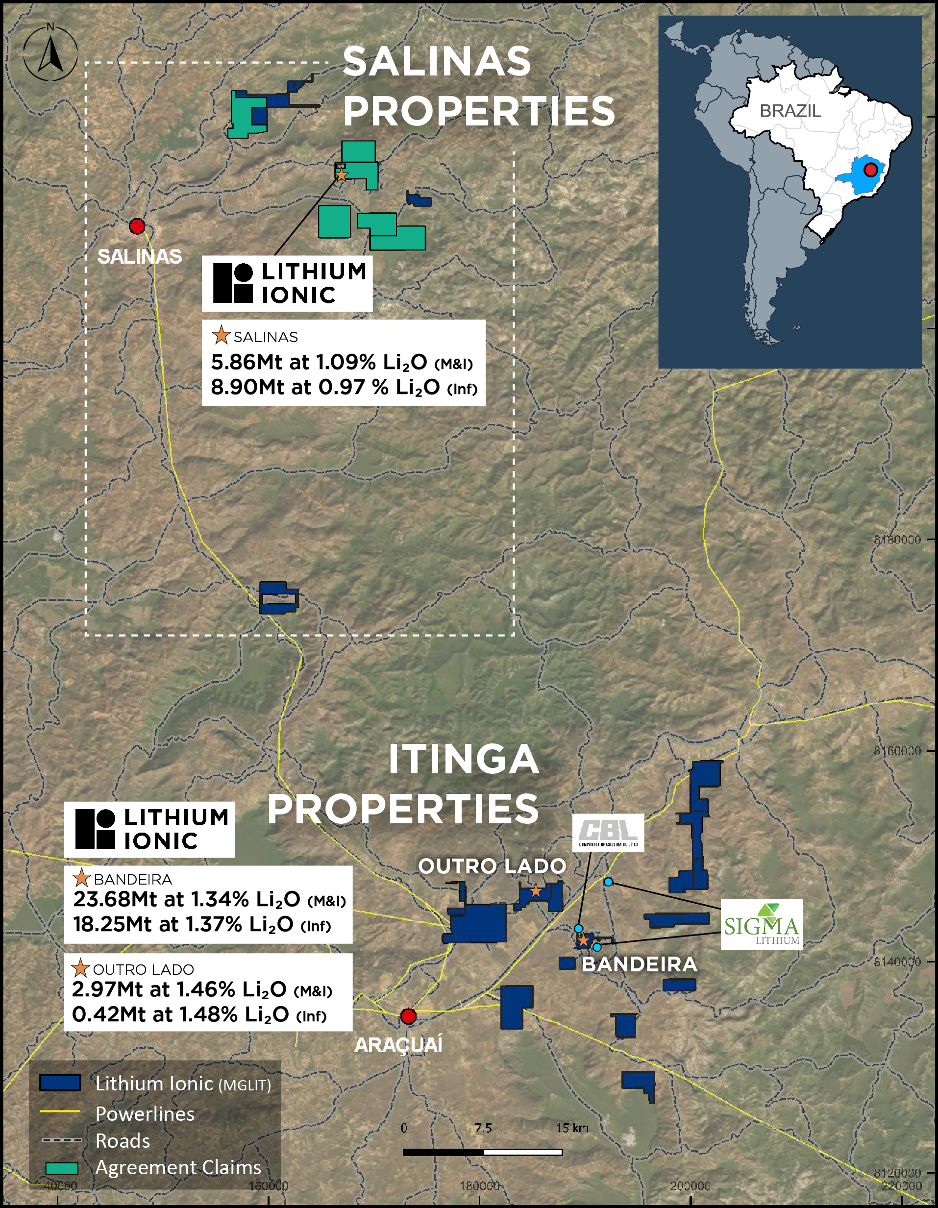 Lithium Ionic Completes Acquisition of Remaining 15% of Salinas Properties, Minas Gerais, Brazil