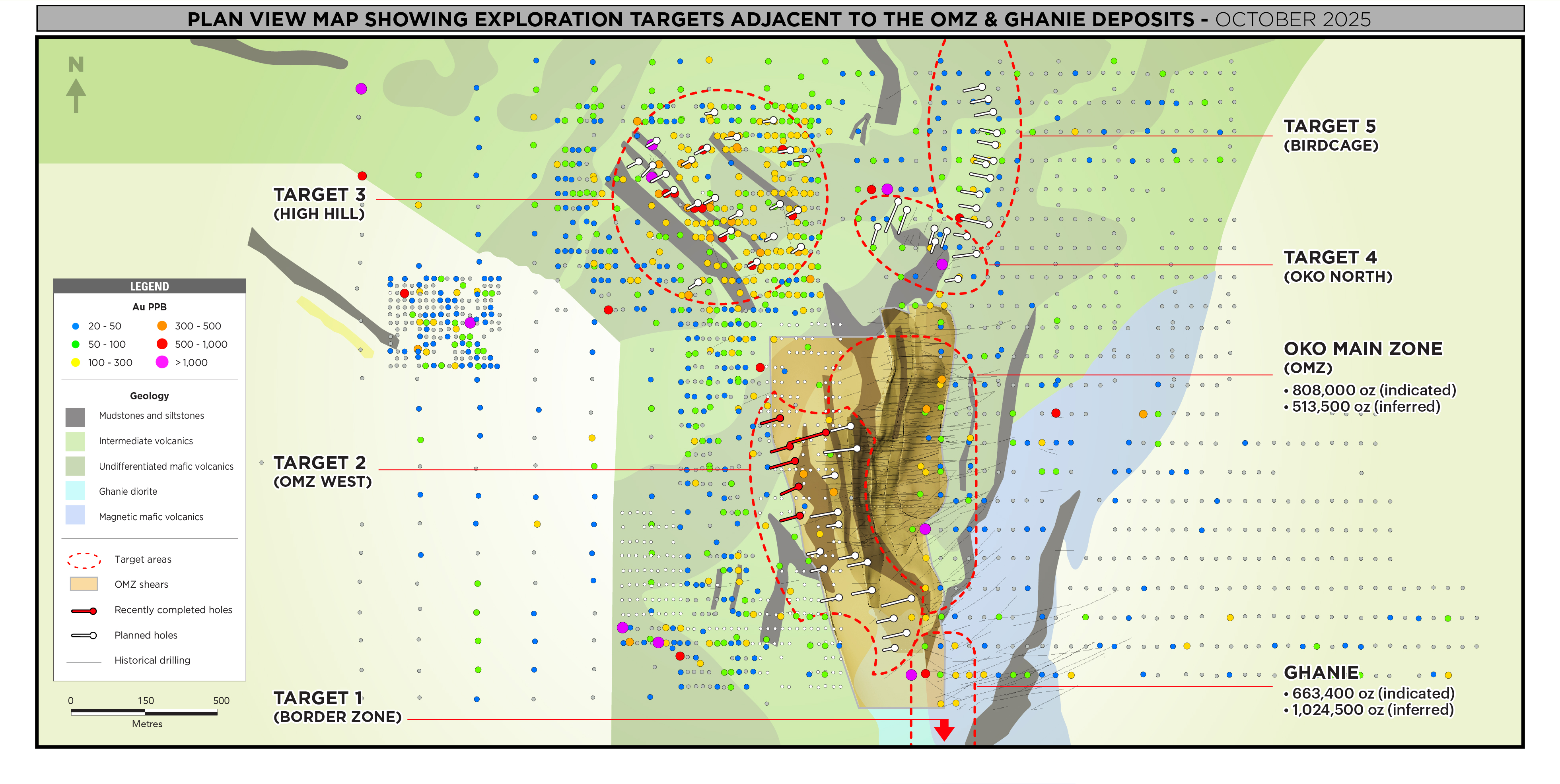Figure 5 – Close-Up Plan View of Near-Mine Resource Growth Targets image