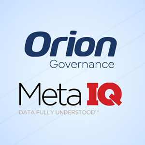 Orion Governance and Meta IQ Partnership Logos