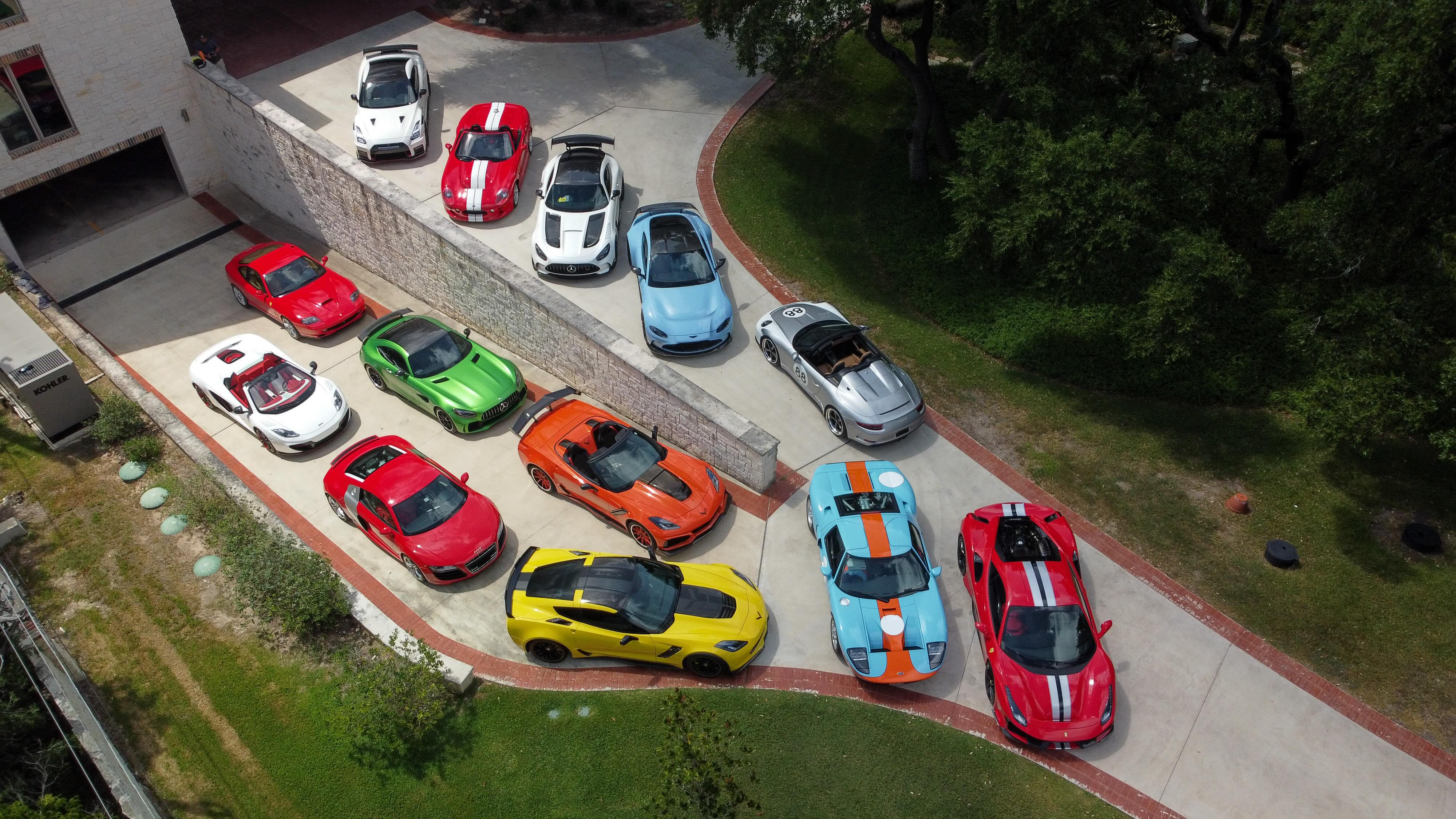 Overhead Shot of the Retro Motors Collection