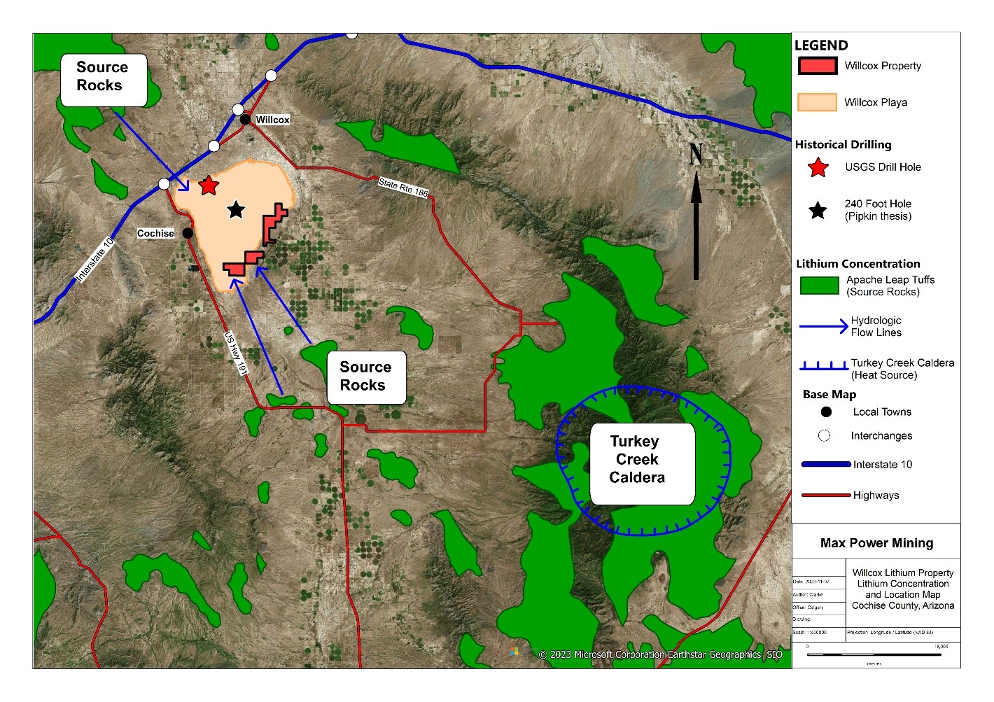 Figure 1 Lithium Sources at Willcox Playa, Arizona