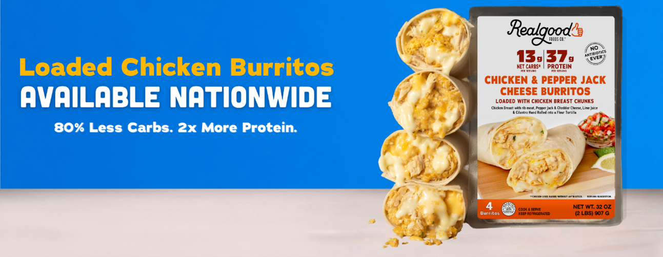 Cheesy Nutrition-Conscious Burritos : Real Good Foods burritos