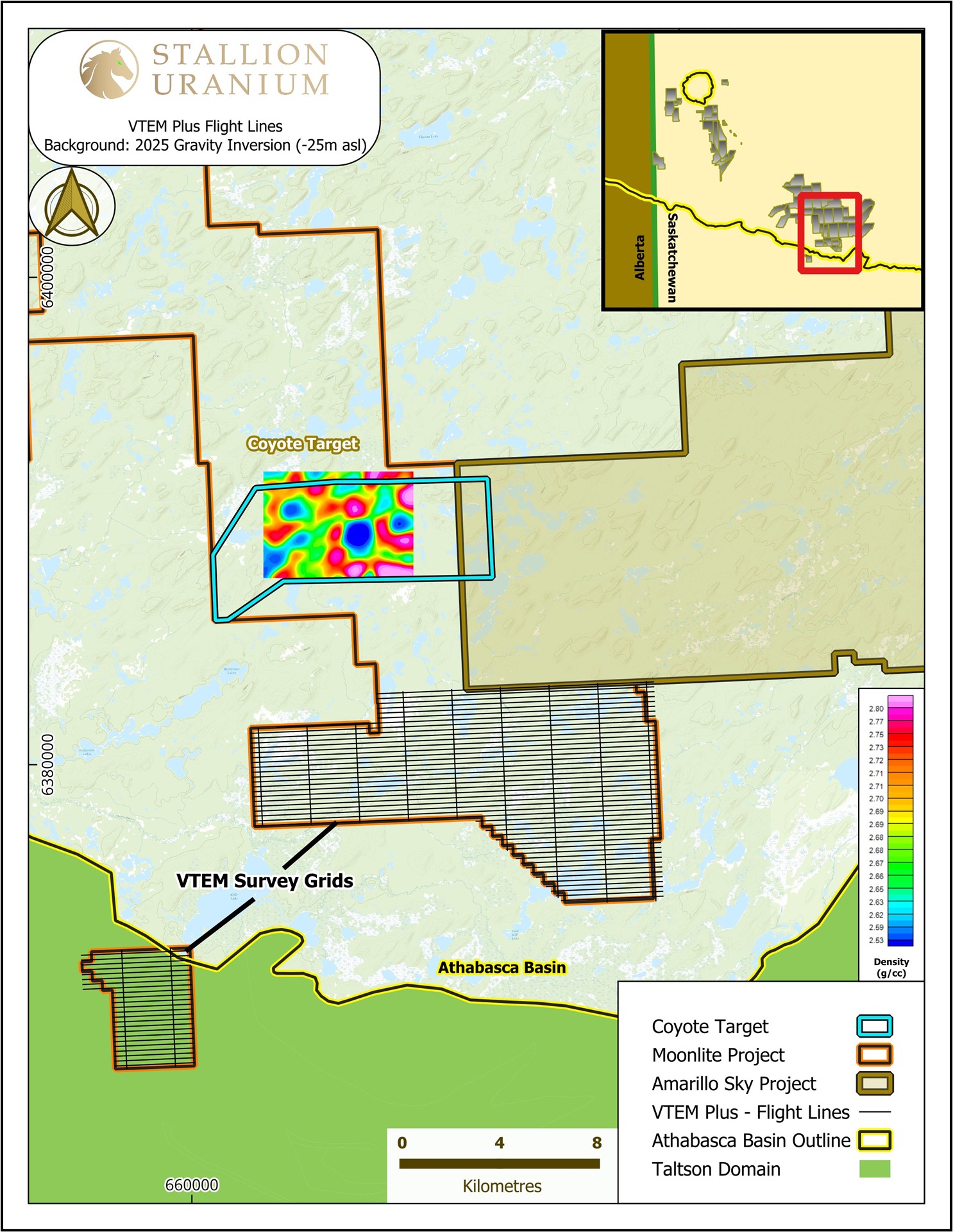Stallion Uranium Announces Completion of Airborne VTEM Survey Over Stone Island, Provides Coyote Drilling Update