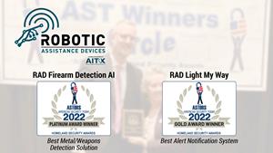RAD has received two prestigious AST ASTORS Awards for its Firearm Detection AI analytic and RAD Light My Way solution.