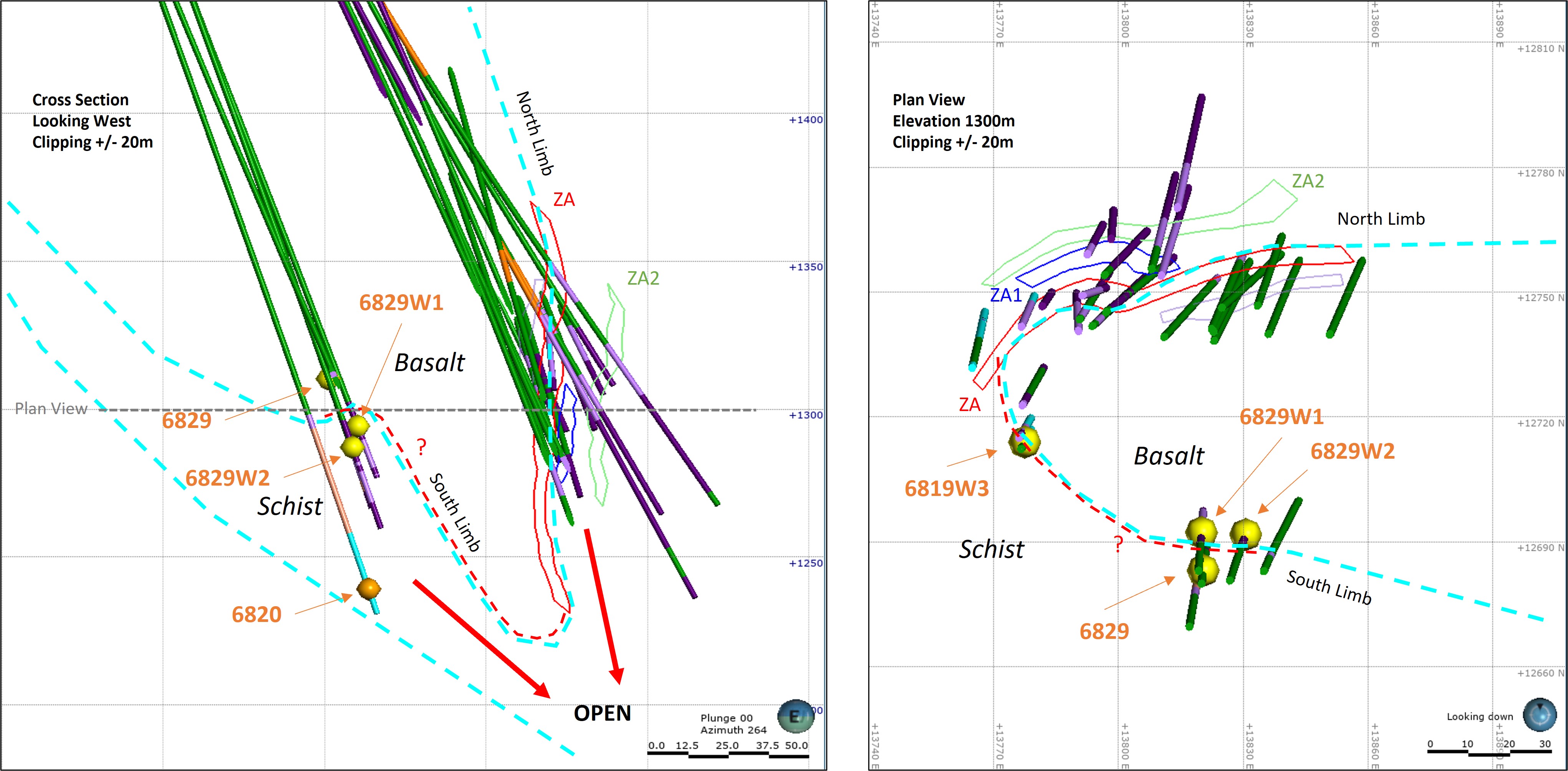 Figure 2 - Cross section and plan view of Lateral zone