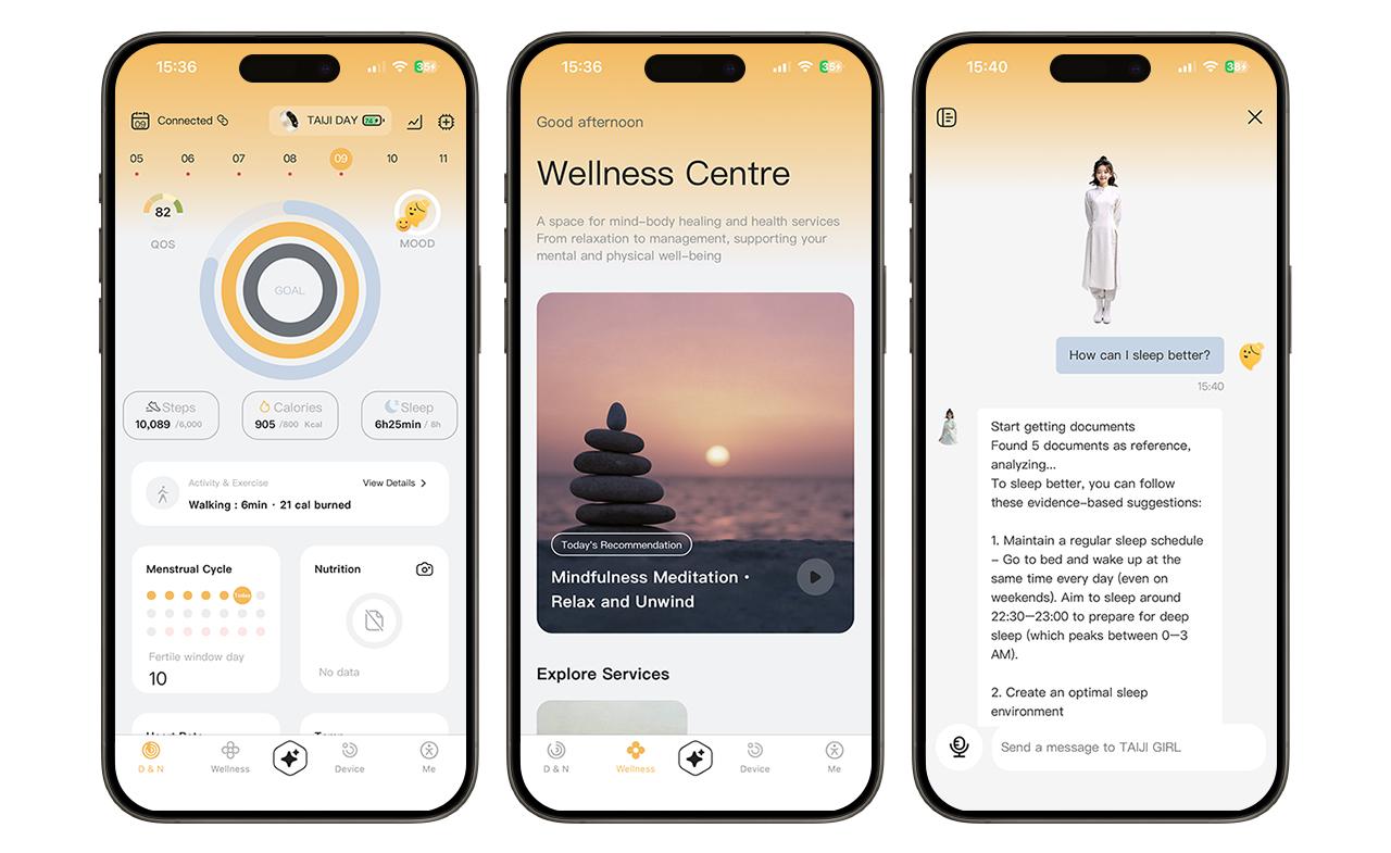 DR H health management app connects health data monitoring, analysis, and lifestyle support.