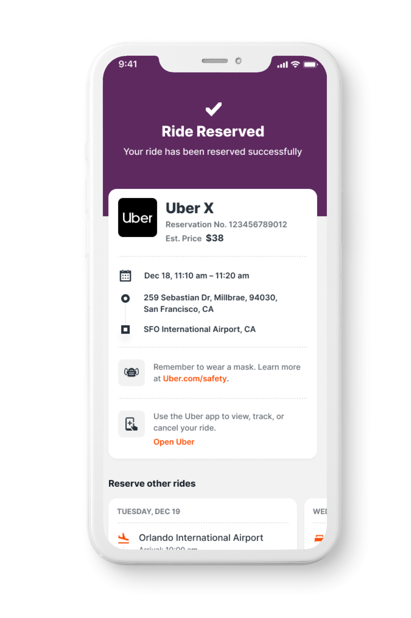 Etta business travel management software with Uber for Business integration