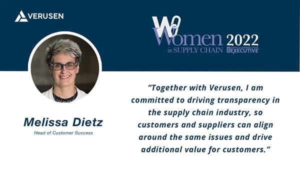 Verusen's Melissa Dietz receives Supply & Demand Chain Executive Award