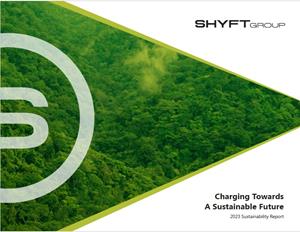 The Shyft Group (NASDAQ: SHYF) today published its 2023 sustainability report, Charging Towards a Sustainable Future, highlighting the company's sustainability activities, performance and results from calendar year 2022.