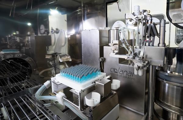 Berkshire Sterile Manufacturing purchased and installed Colanar’s newest FSO flexible filler (pictured) for their semi-automated isolator-based filling line.