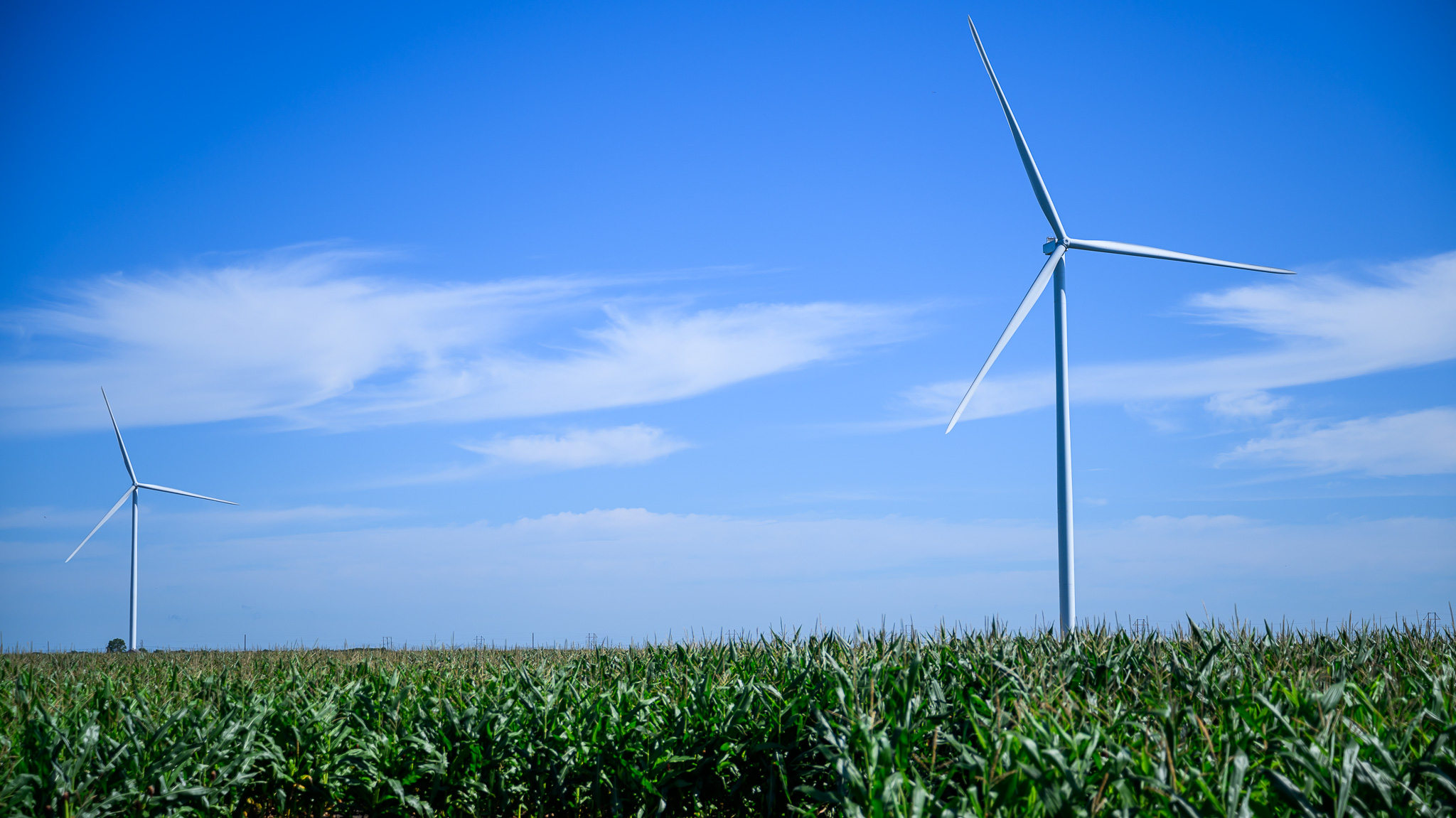 The completed Prairie Switch Wind project.