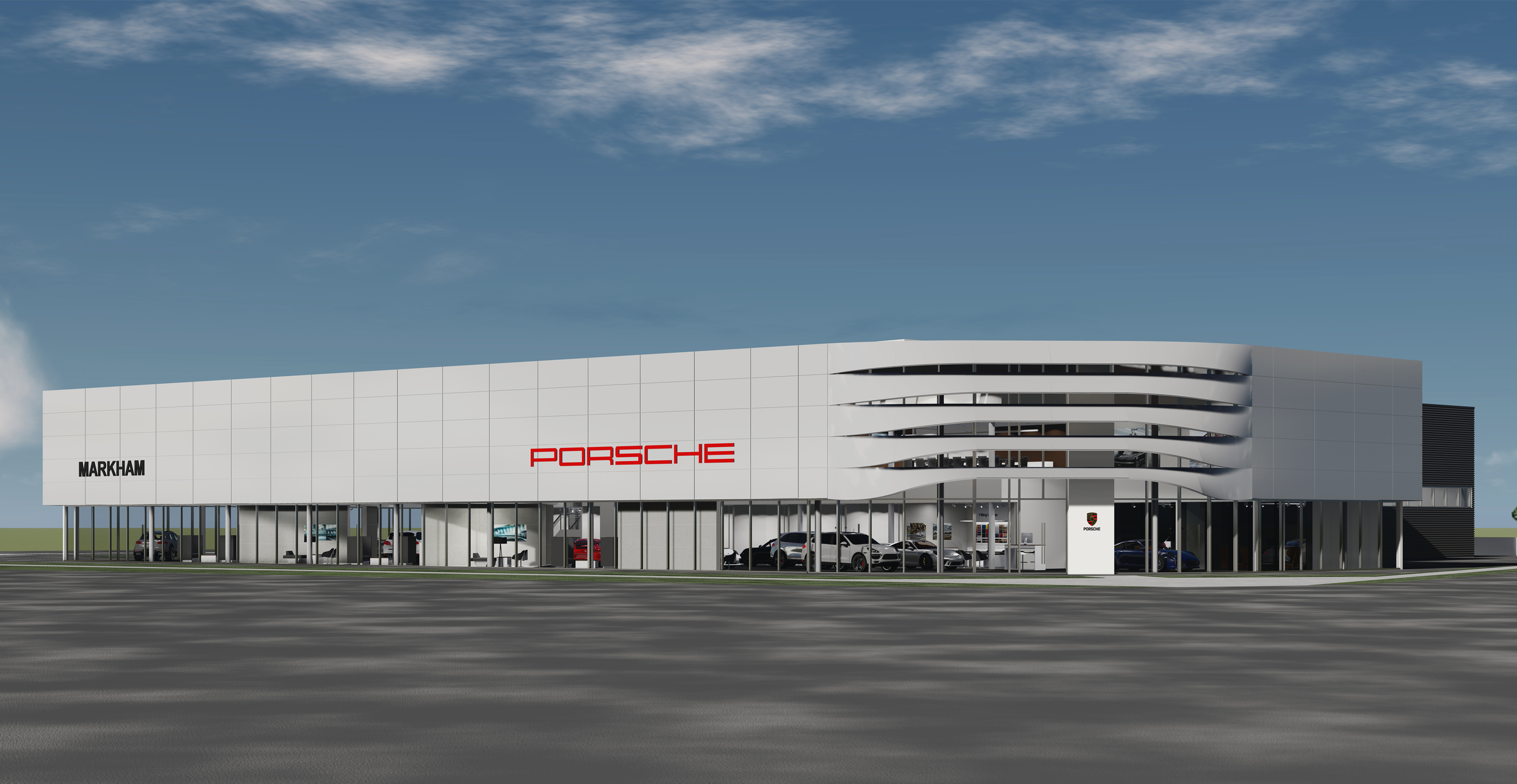 Début de la construction Pfaff Porsche au centre commercial CF Markville