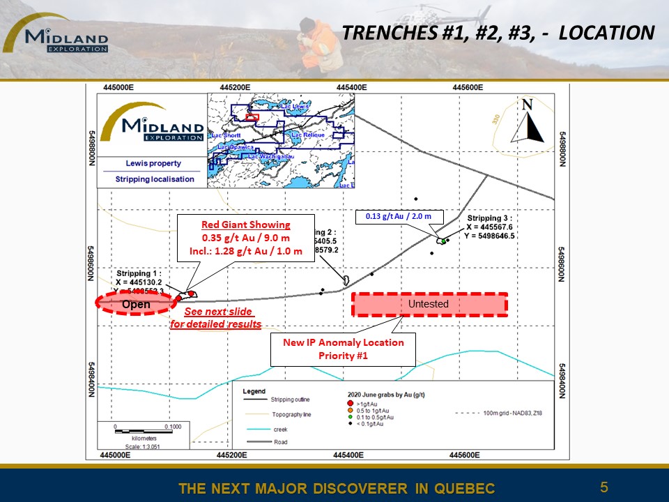 Figure 5 Trenches location