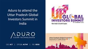 Aduro is excited to announce its attendance at the upcoming Uttar Pradesh Global Investors Summit (UPGIS) 2023, scheduled for February 10-12 in Lucknow, Uttar Pradesh, India