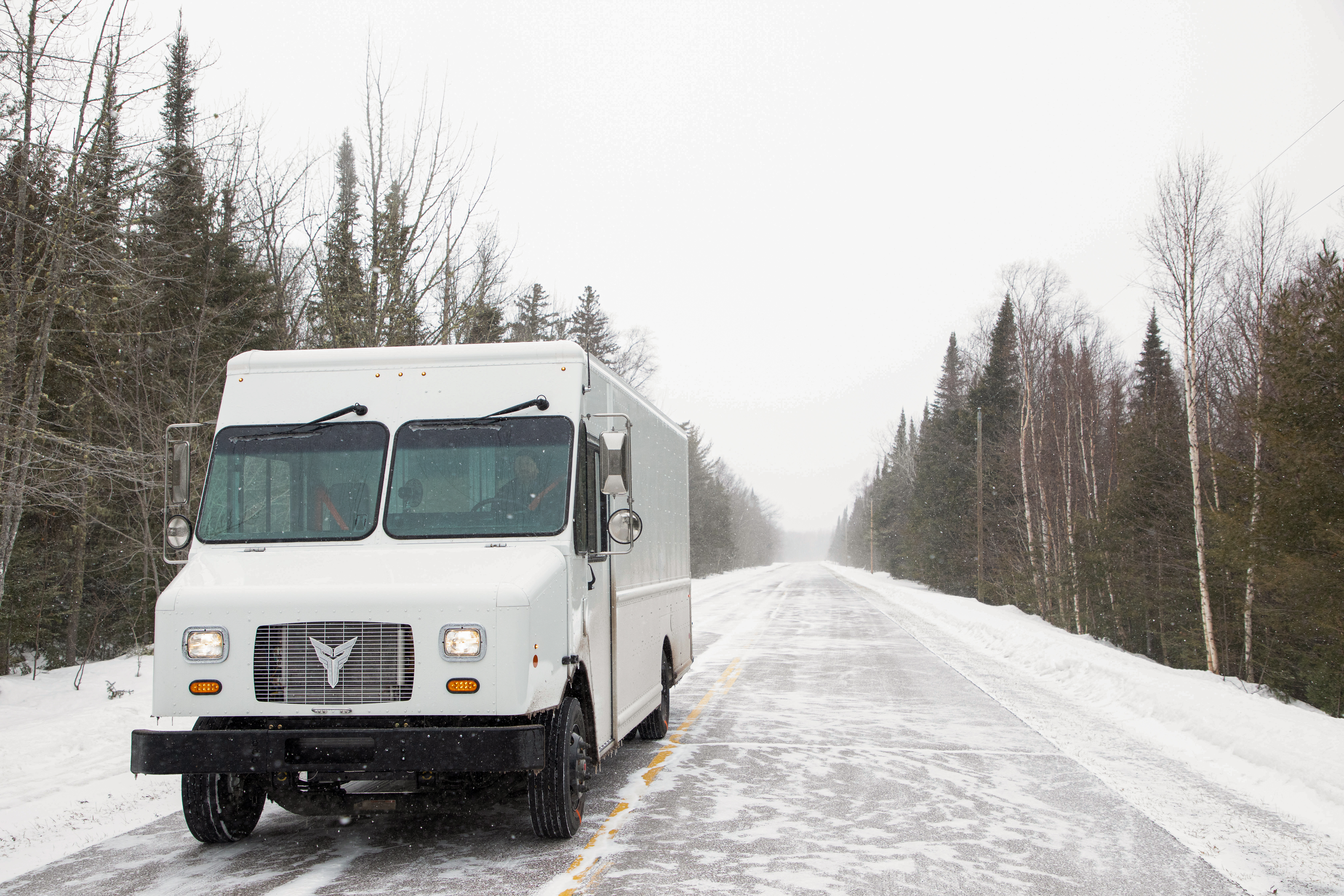 2023 Xos Stepvan completing winter performance testing