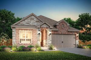 The three-bedroom Basswood floor plan by Terrata Homes is available at Sunterra, an amenity-rich master-planned community in Katy, Texas.